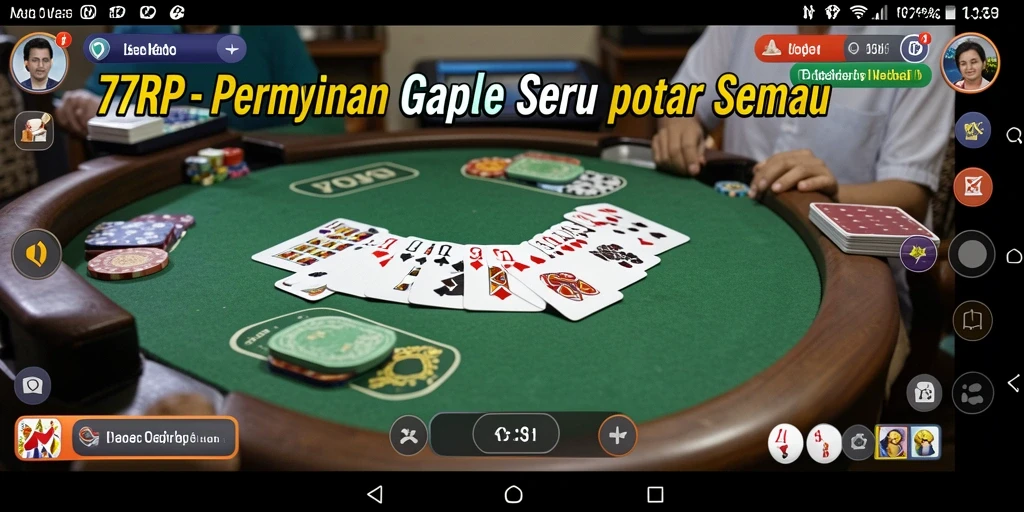 Tampilan gameplay Gaple yang seru dan menantang.
