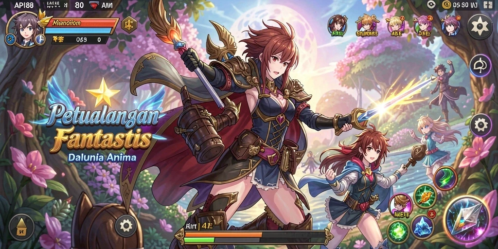 Tampilan gameplay menakjubkan dari API88 di dunia anime.
