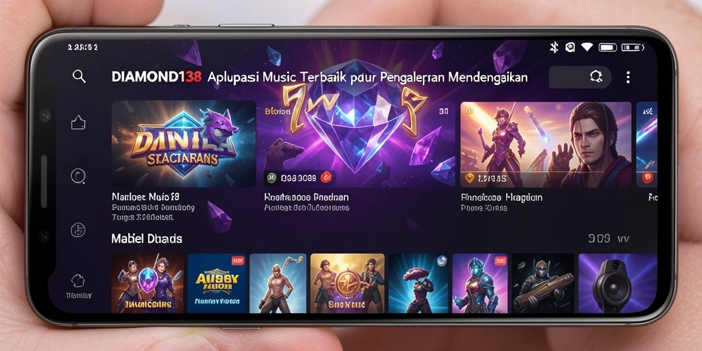 Screenshot utama DIAMOND138 yang menampilkan antarmuka permainan musik.