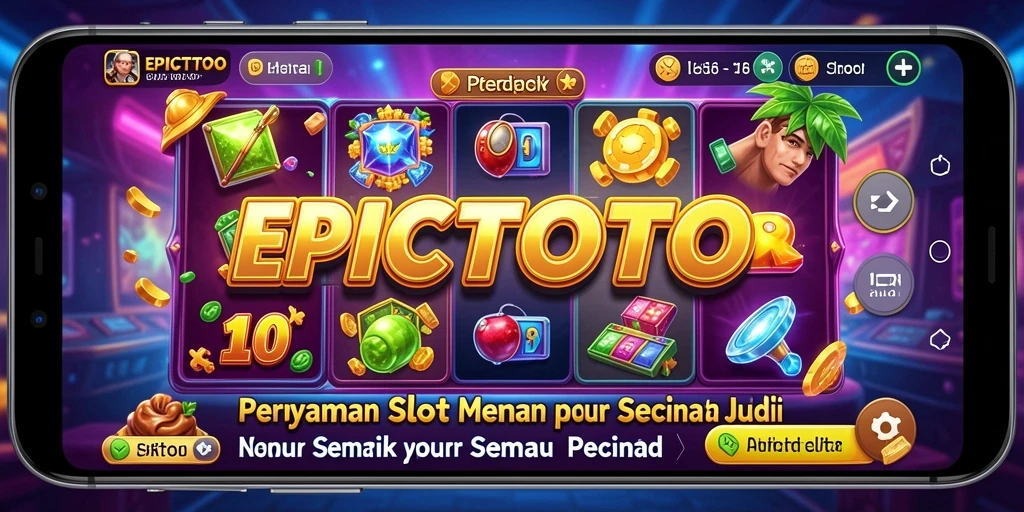 Tampilan gameplay EPICTOTO yang menegangkan dan penuh warna.