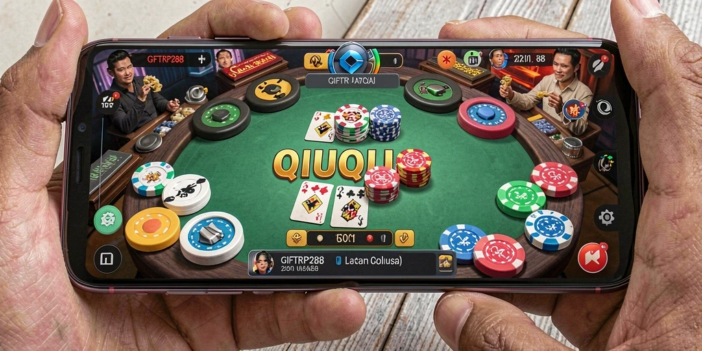 Tampilan gameplay seru dari GIFTRP288 dalam permainan QiuQiu.
