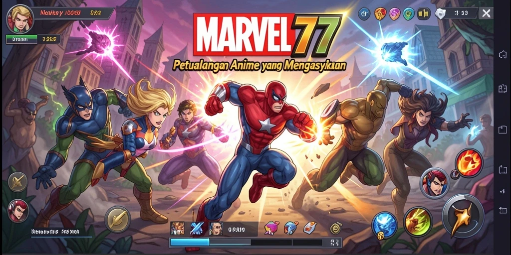 Tampilan gameplay seru MARVEL77 di dunia Anime.