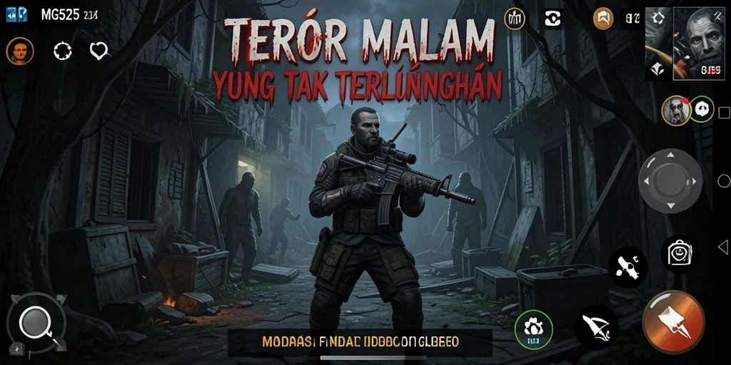 Screenshot MG525 menampilkan suasana mencekam dalam gameplay Horror.