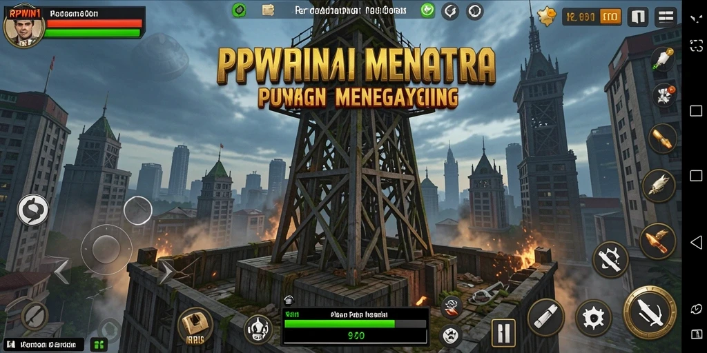 Tangkapan layar menampilkan aksi mendebarkan dari gameplay Tower Defense.