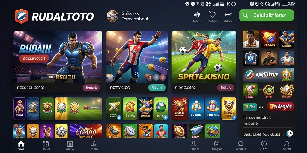 Screenshot gameplay RUDALTOTO dengan tampilan taruhan yang menarik.