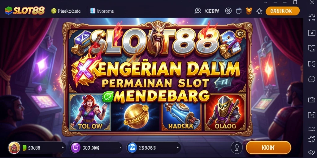 Screenshot gameplay SLOT88 menampilkan suasana horor yang mengerikan dan menarik.