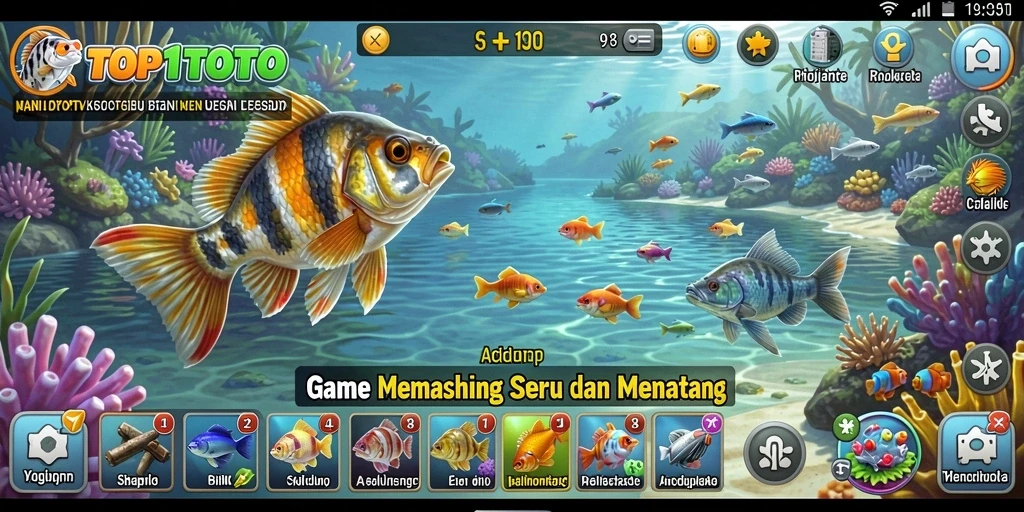Tangkapan ikan menakjubkan dalam gameplay TOP1TOTO.